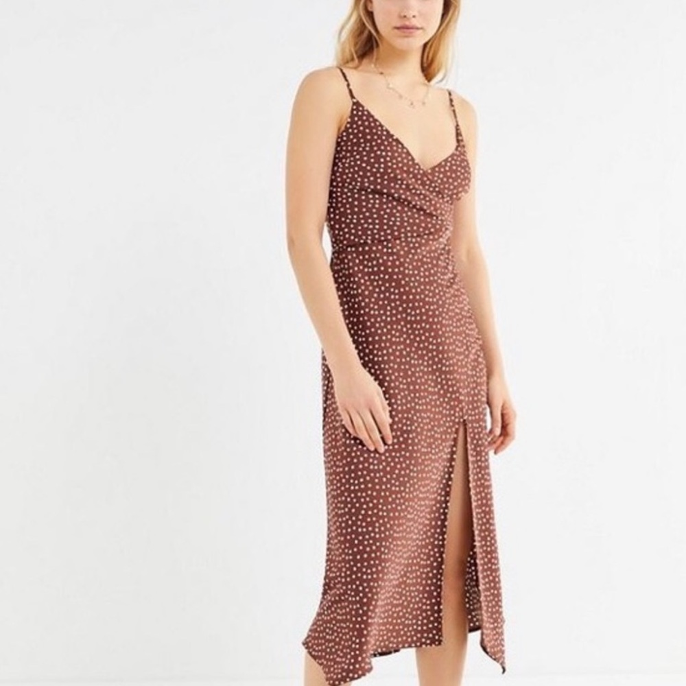 Polka Dot Slip Midi Dress by UO
